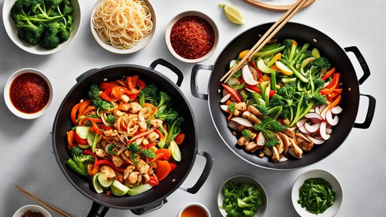 Chinesische Kochtechniken: Einblick in das Wok-Braten, Dampfgaren und mehr.