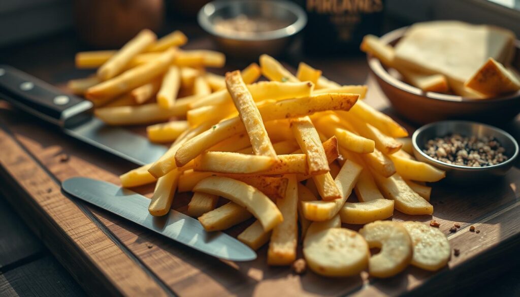 Pommes ohne Friteuse vorbereiten