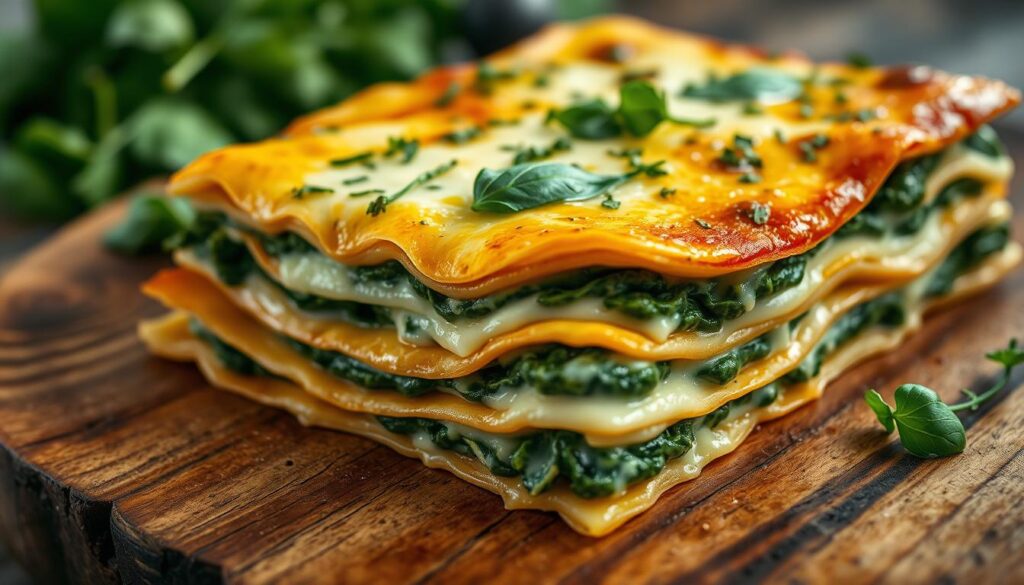 aromatische Spinat Lasagne