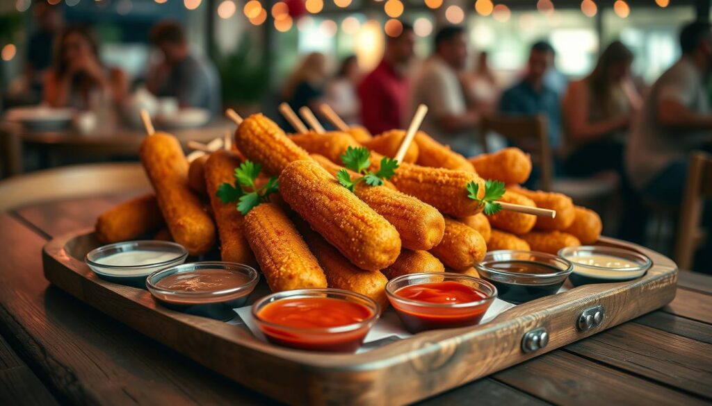 beliebtes fingerfood corn dogs