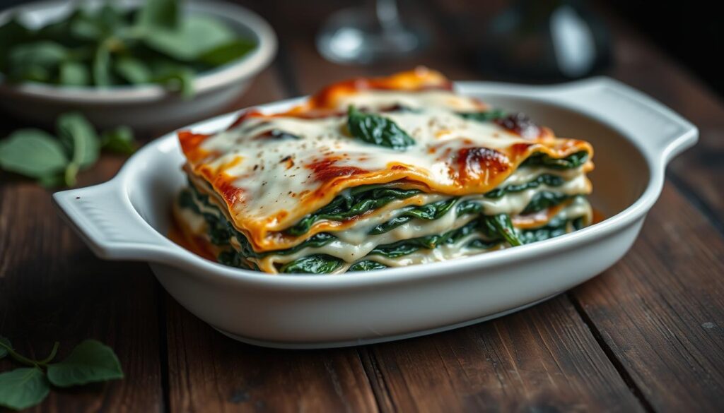 leichte Spinat Lasagne