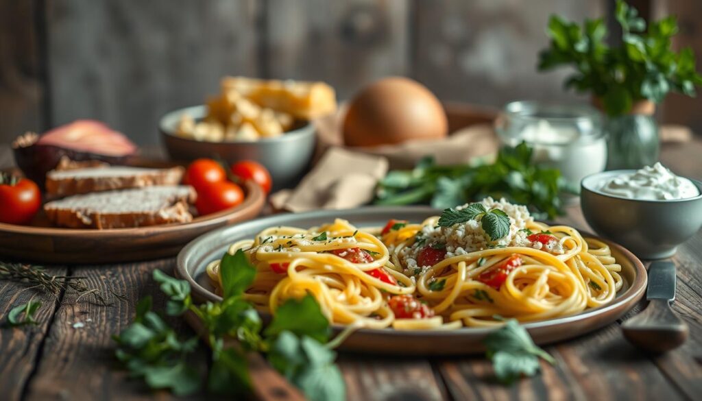 Alternativen Carbonara Zutaten