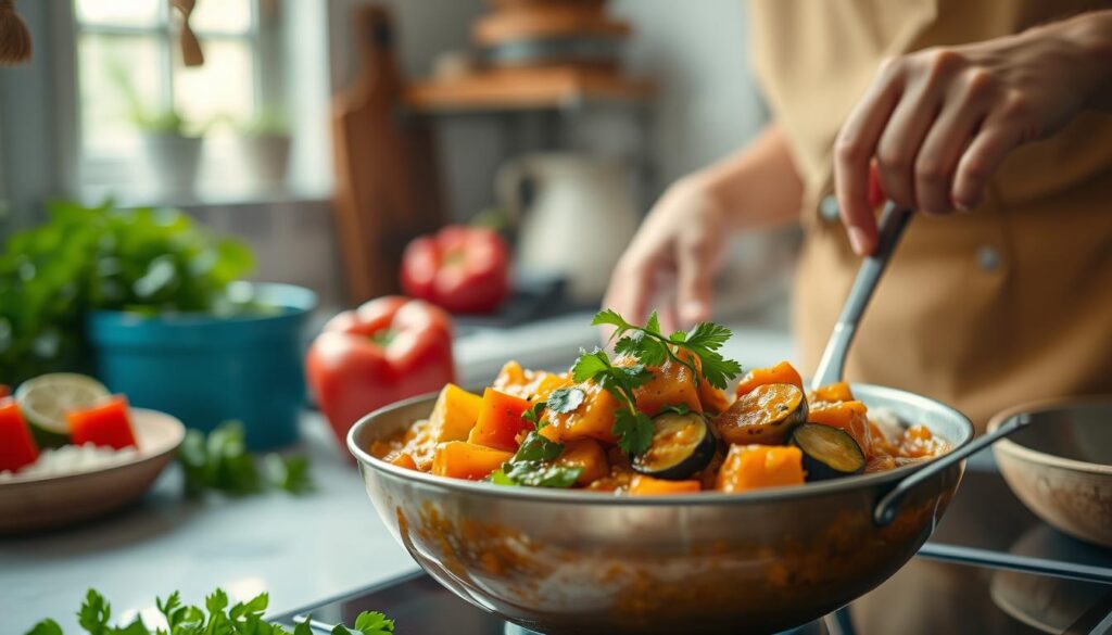 Einfaches Thai-Curry Zubereitungsprozess