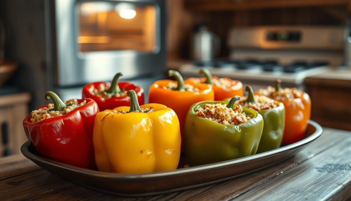 Gefüllte Paprika im Ofen: Dauer &amp; Tipps