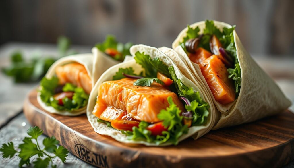 Gesunde Lachs Wraps