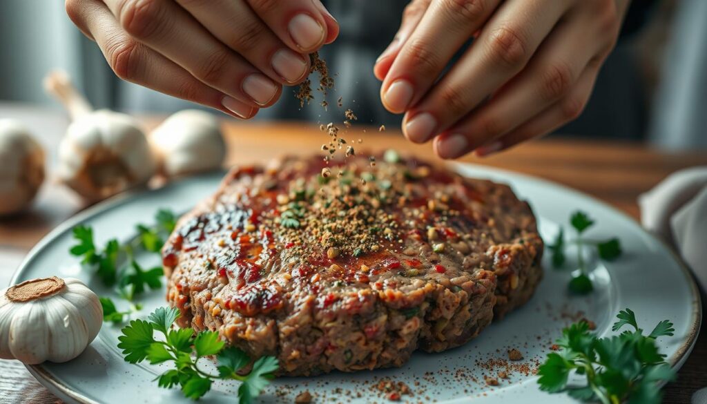 Hackbraten würzen