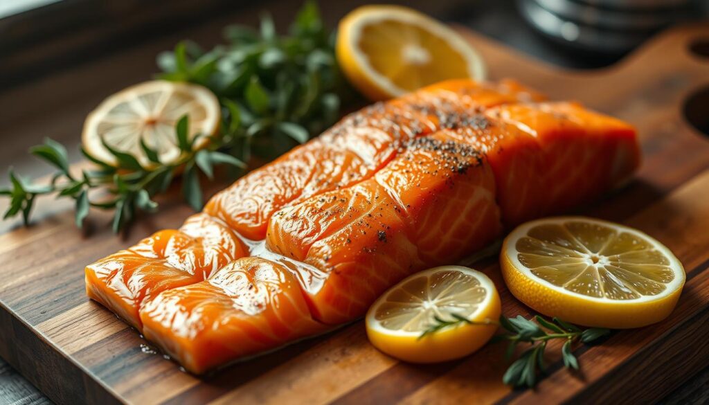 Hochwertiges Fleisch für Lachs Tatar