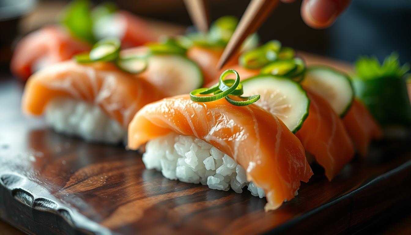 sushi mit lachs selber machen
