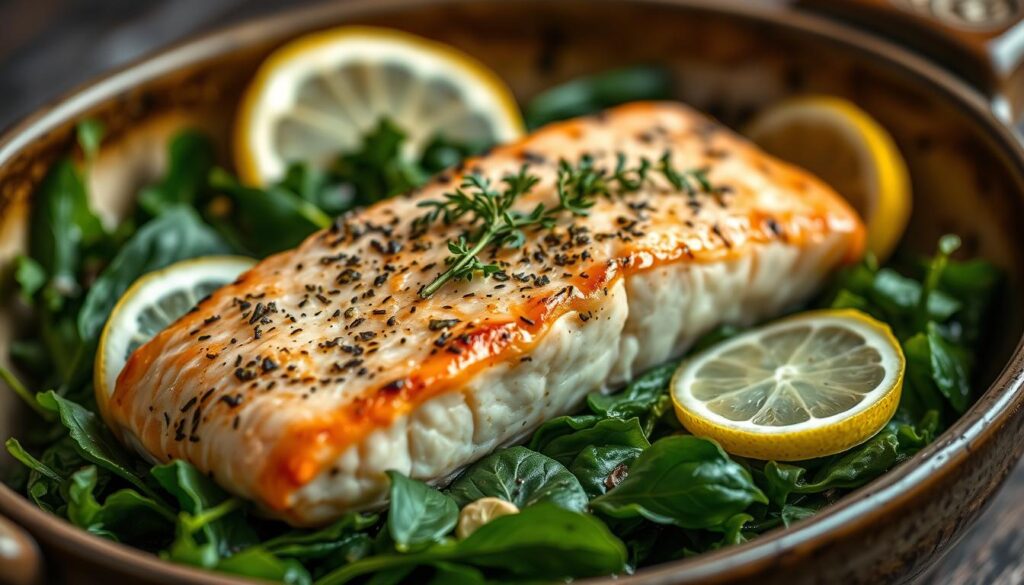 Lachs Spinat Rezept im Backofen