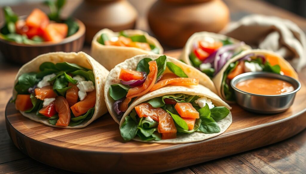 Lachs Spinat Wraps Variationen