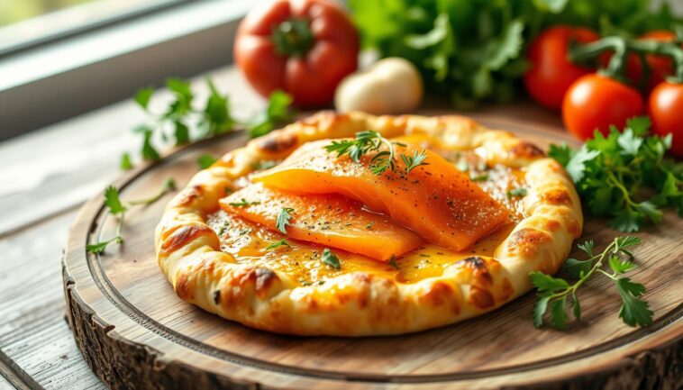 flammkuchen mit lachs