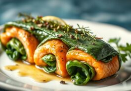 lachs spinat rolle