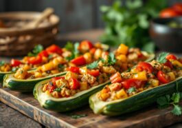 rezept: gefüllte zucchini vegetarisch