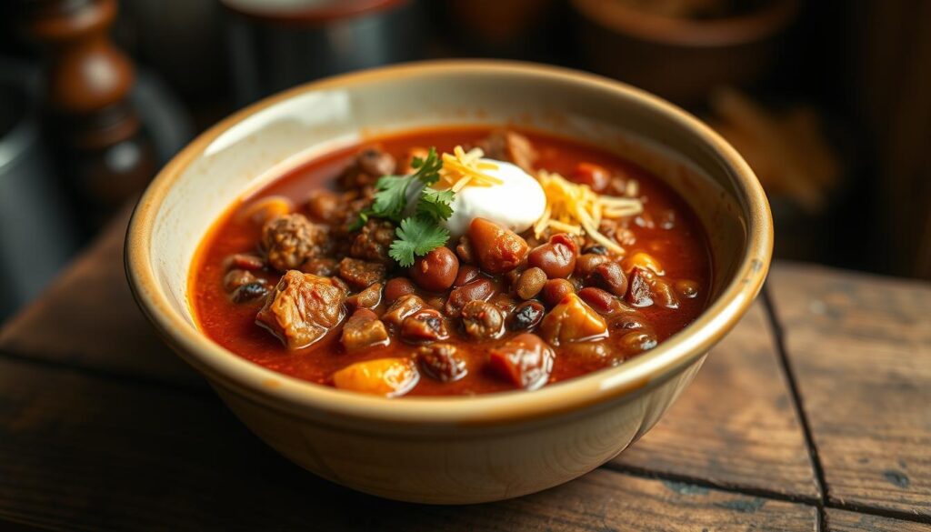 Chili con Carne servieren