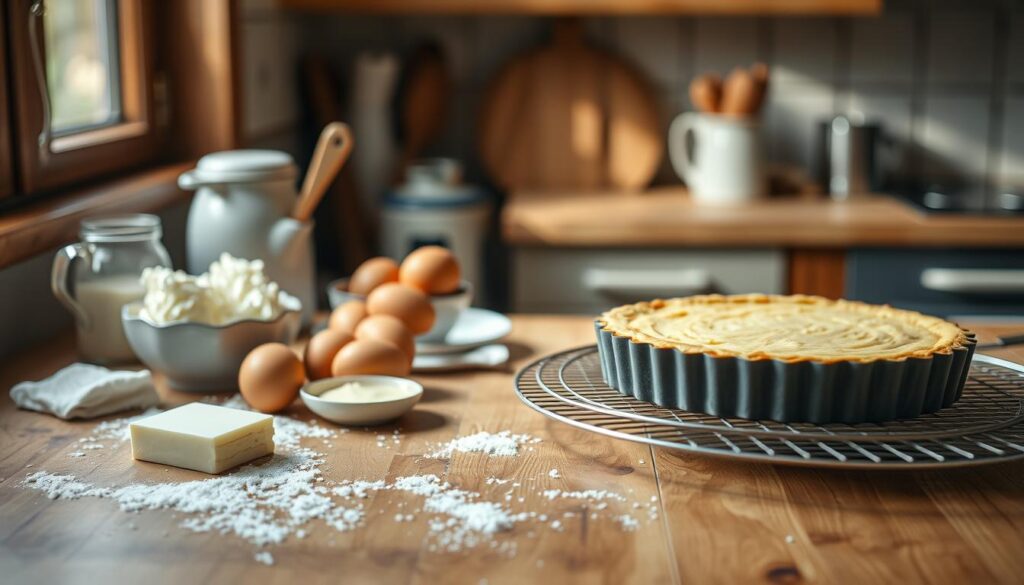 Käsekuchen backen