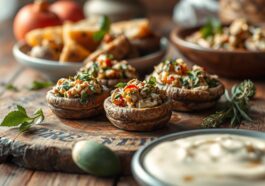 rezept gefüllte champignons vegetarisch